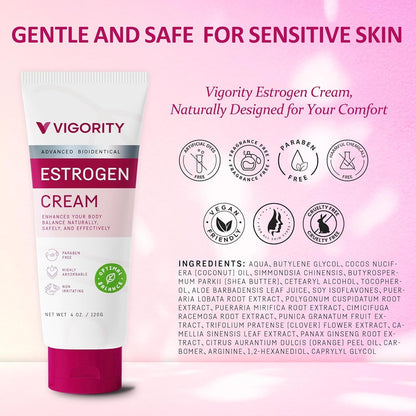 VIGORITY® - Crema de Estrogenos para el equilibrio hormonal de la mujer y la menopausia