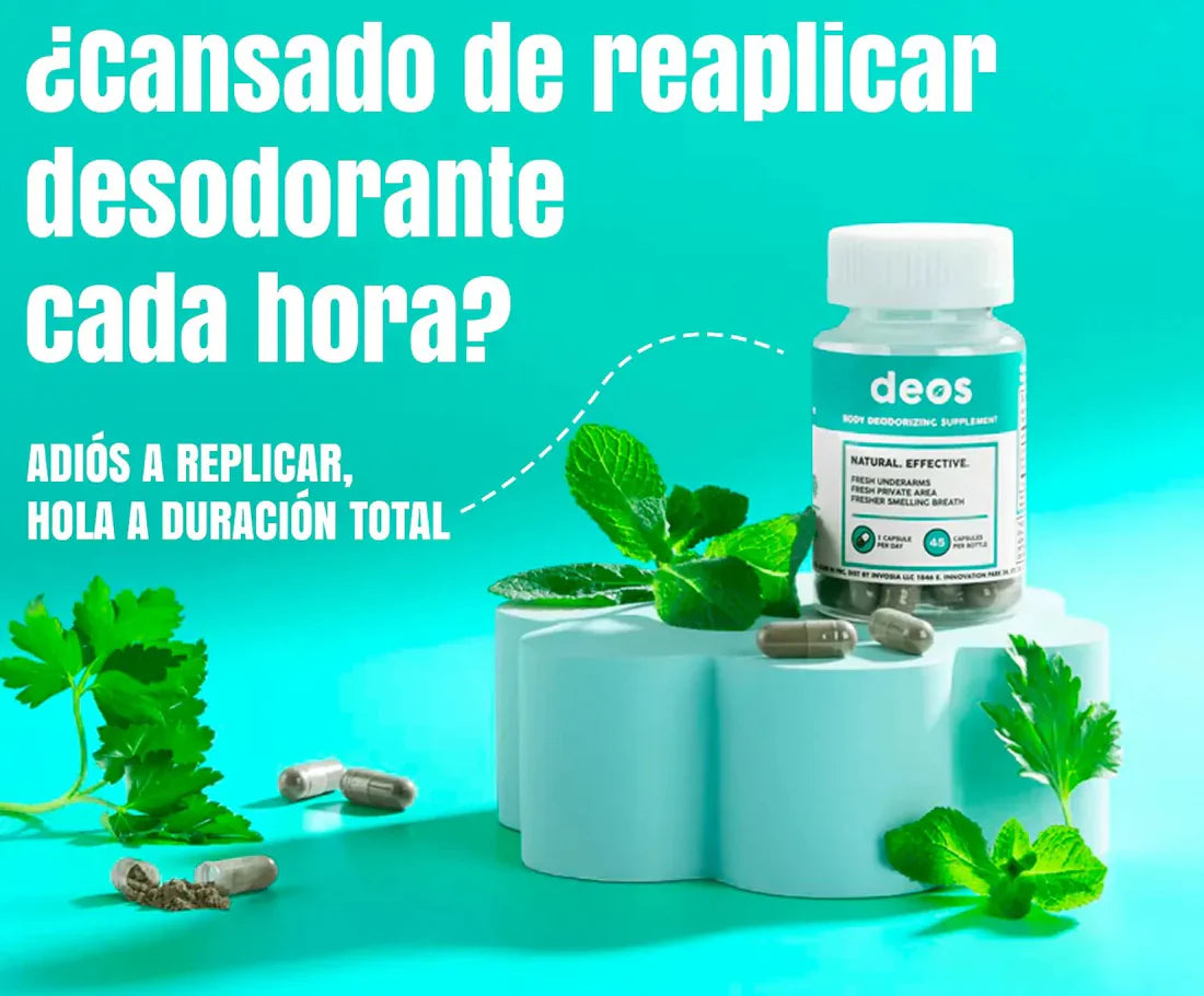 Desodorante Corporal Interno en Cápsulas DEOS® | El Desodorante Interno que Sí Funciona